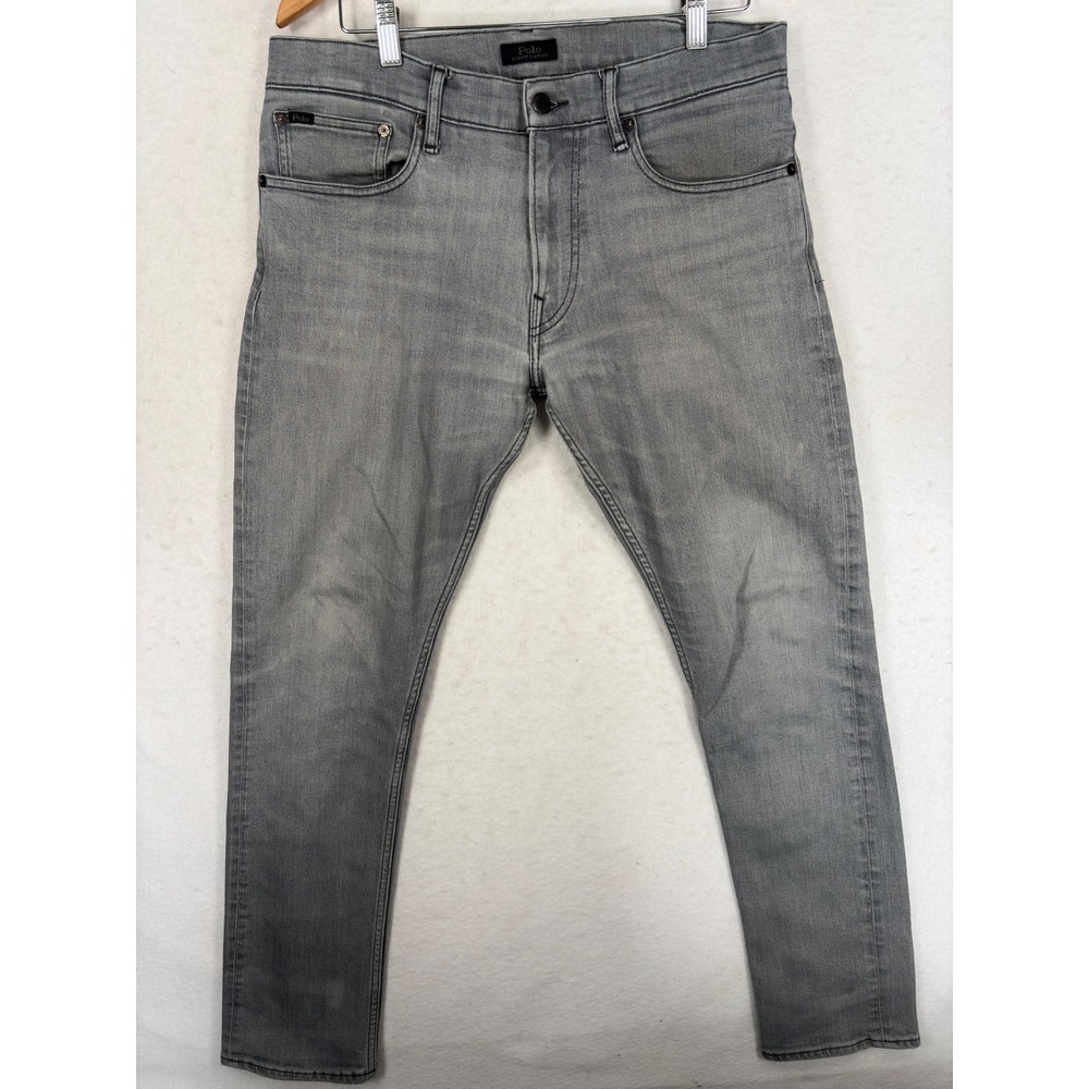 Polo Ralph Lauren Mens Gray Slim Fit Coolmax Stretch Jeans 33x32
